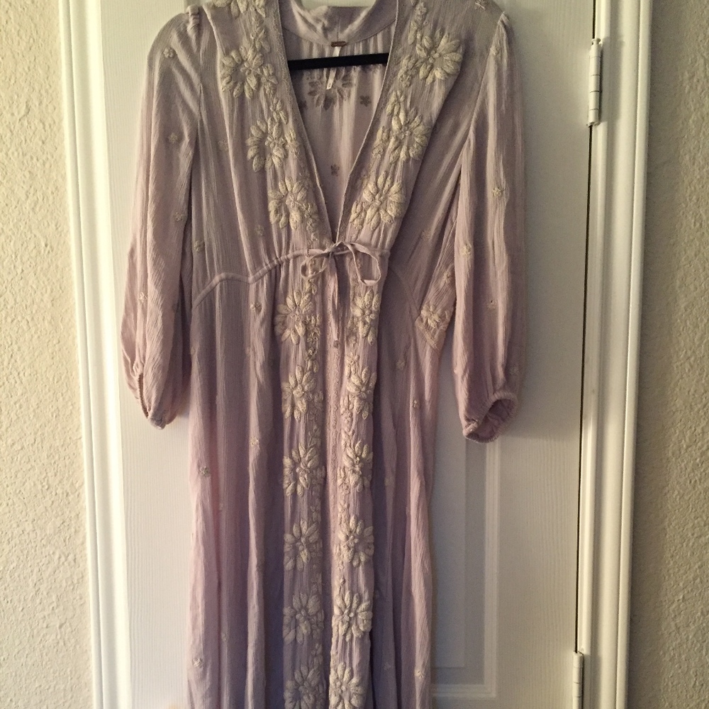Free People Embroidered Fable Dress Size M